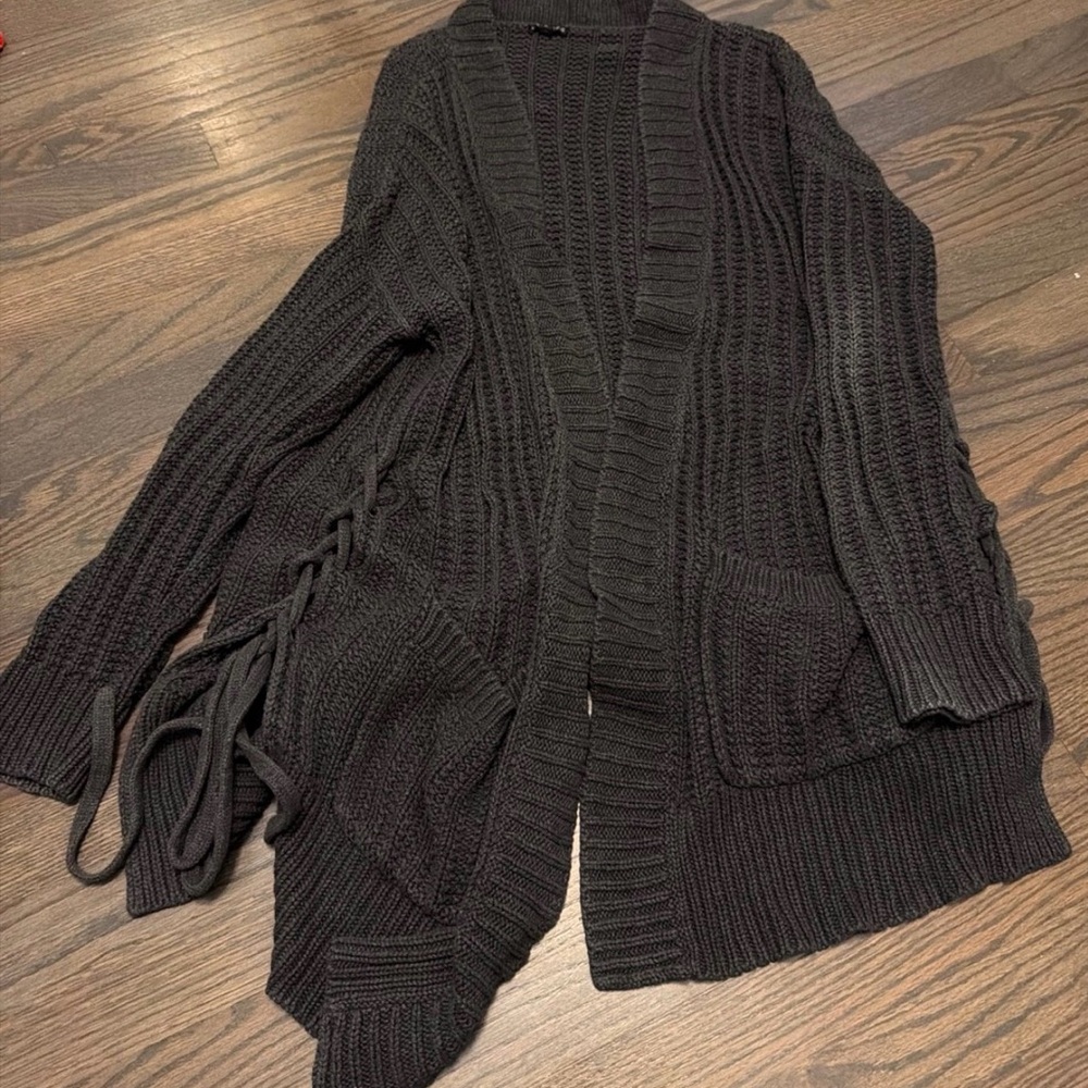 Express Black Knit Cardigan Sweater